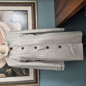 J Crew Light Heather Gray Wool Coat
